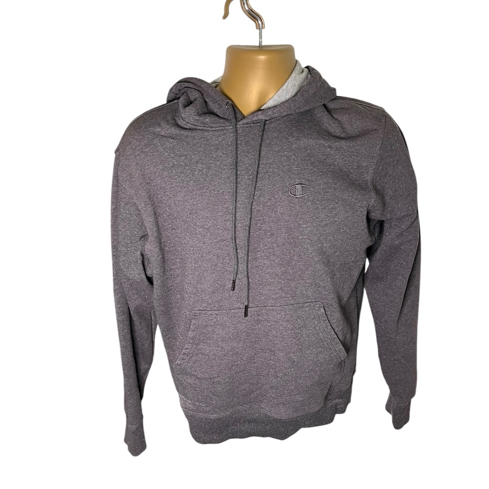 Champion Men’s Powerblend Fleece Pullover Hoodie Granite Heather Small
